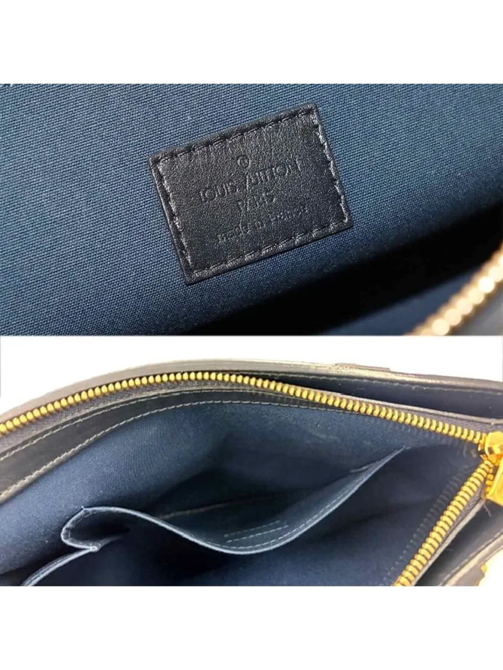 Louis Vuitton Monogram Mini Lucille PM Tote Canvas Leather Blue - Picture 8 of 10